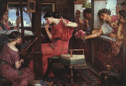 JohnWilliamWaterhouse-PenelopeandtheSuitors(1912)