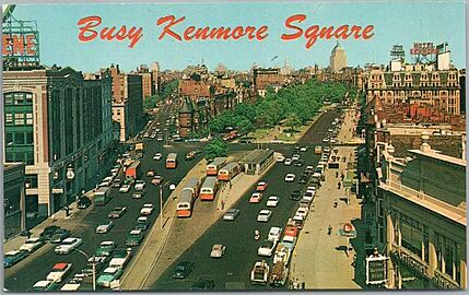 Kenmore Square 1950s postcard