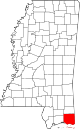 State map highlighting Jackson County