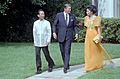 President Ronald Reagan with President of the Philippines Ferdinand Marcos and Imelda Marcos