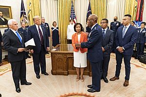 President Trump Participates in a Swearing-in Ceremony (50191984506)