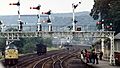 Signal gantry on the approach to Scarborough Railway Station - geograph.org.uk - 1721421