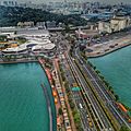 Aerial perspective of Sentosa's Bridge