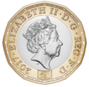 £1 coin (obverse)