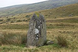 Bwlch y Ddeufaen Southeast Standing Stone - geograph.org.uk - 220240