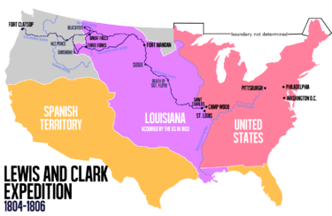 Carte Lewis and Clark Expedition