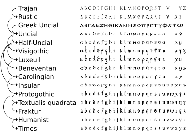 Evolution of minuscule