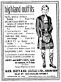 Highland outfits advertisement (1957)