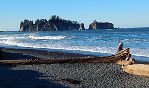 James Islands seen from Rialto Beach