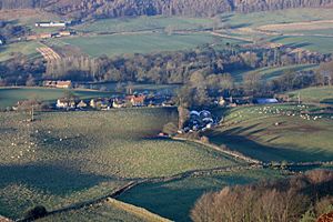 Looking down on Kildale from Park Nab, Christmas Day, 2007