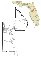 Location in Lake County and the state of Florida