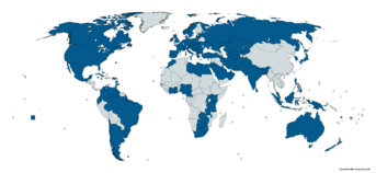 Map of Countries visited by King Charles III on an official overseas visit