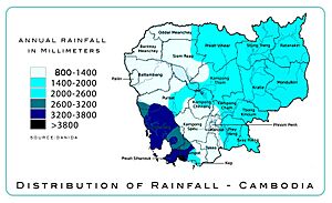 Map rainfall Cambodia