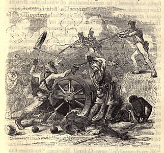 Mehidpur, Capturing Holkar guns