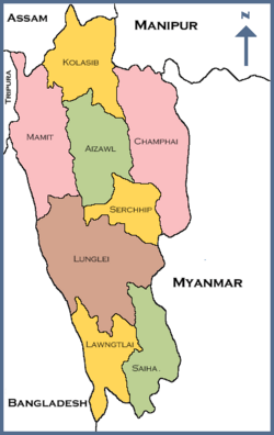 Mizoramdistrictsmap