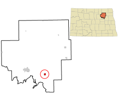 Location of Crary, North Dakota