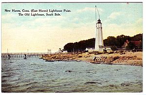 PostcardLighthouseSouthSideEastHavenCT