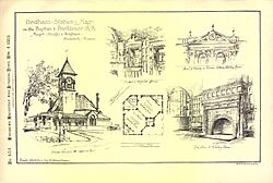 Sketches of Dedham station, 1885