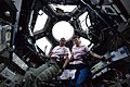 Stephanie Wilson and Naoko Yamazaki in the Cupola