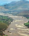 Swat Valley Bridge ruined by flood water