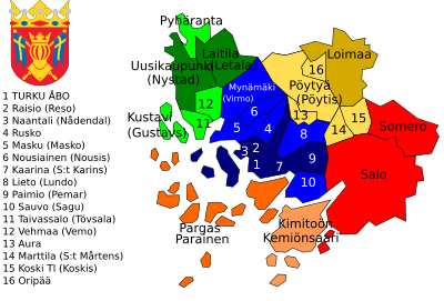 Varsinais-Suomi kunnat