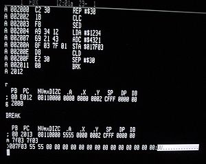 W65C816S Machine Code Monitor