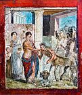Wall painting - Peirithoos receiving the centaurs at his wedding - Pompeii (VII 2 16) - Napoli MAN 9044