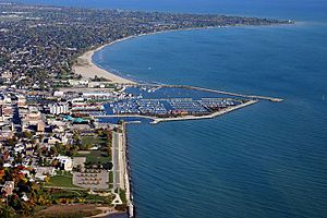 Aerial Racine Lakefront