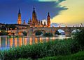 Basilica del Pilar-sunset