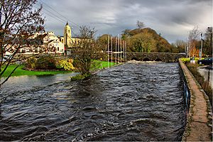 Clarin River bursts its banks