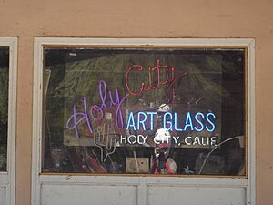 Holy City Art Glass Sign