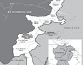 Map of FATA in Pakistan