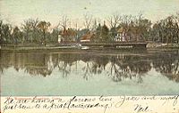 PostcardStamfordCTRippowamRiverBridgeHouses1906