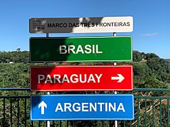 Signpost of triple frontier