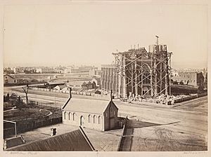 St Patrick's Cathedral Melbourne scaffolding