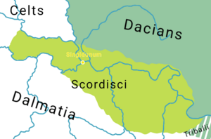 The map of Scordisci and its neighbours