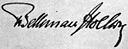 Signature of Theobald von Bethmann Hollweg