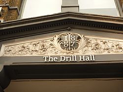 Zeppelin Building, Drill Hall entrance.JPG