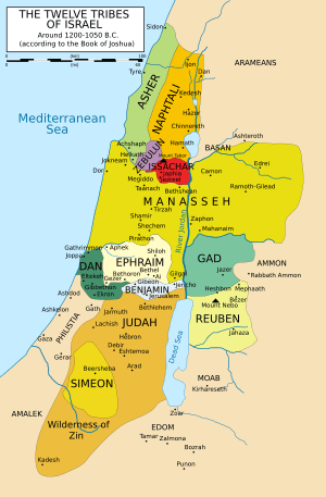 12 Tribes of Israel Map