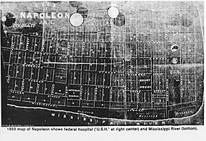 1860 Map of Napoleon, Arkansas