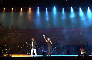 201000 - Opening Ceremony Yothu Yindi perform 3 - 3b - 2000 Sydney opening ceremony photo.jpg