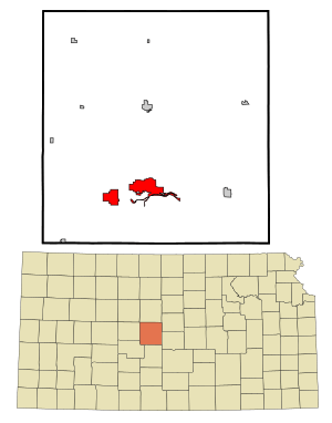 Location within Barton County and Kansas