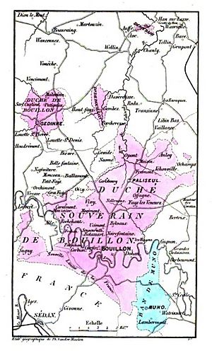 Carte du Duché de Bouillon (1864)