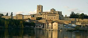 Duero river over the city of Zamora.