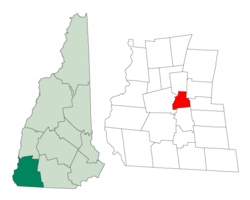 Location in Cheshire County, New Hampshire