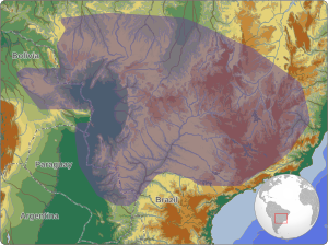 Distribution map of Physalaemus nattereri.svg