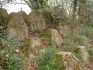 Dragons teeth at Crookham Warf