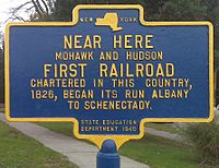 First Railroad Marker