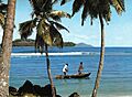 Fishermen pirogue Seychelles