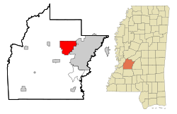 Location in Hinds County, Mississippi